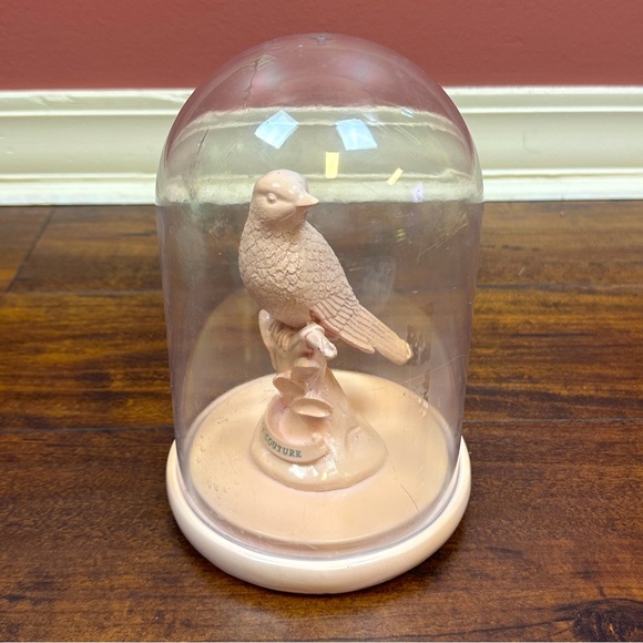 Juicy Couture light pink bird under dome earring display READ DESCRIPTION